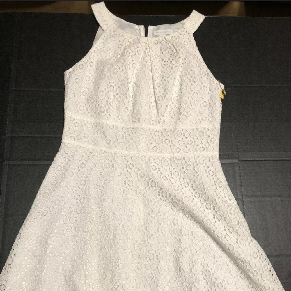 New York and Company White Lace Dress Size 6